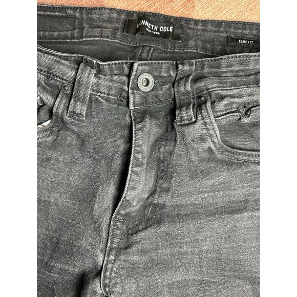 Kenneth Cole Reaction Women’s Slim Fit Stretch Jeans 28x30 Black Denim Mid Rise - Picture 9 of 10